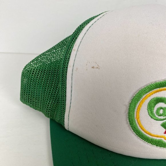 Vintage Carlsberg Beer Patch Snapback Hat Trucker Cap Mens Green Mesh - Picture 10 of 14